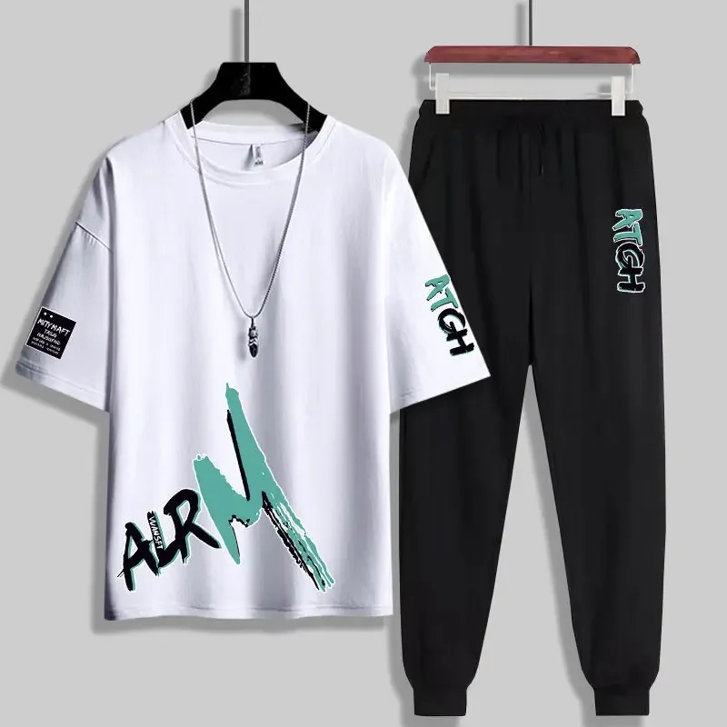 Pants Sets Print Clothes for Men Sweatpants Tracksuit Black Male T Shirt Sweatshirt Sports Suits Alphabet Top High Quality Cool
Pants Sets Print Clothes for Men Sweatpants Tracksuit Black Male T Shirt Sweatshirt Sports Suits Alphabet Top High Quality Cool