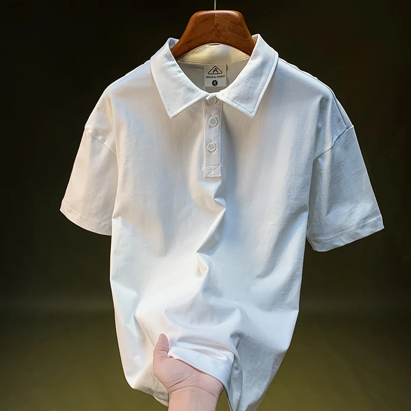 2025 summer high-end casual polo shirt classic style, collar versatile, solid color short sleeved T-shirt top
2025 summer high-end casual polo shirt classic style, collar versatile, solid color short sleeved T-shirt top