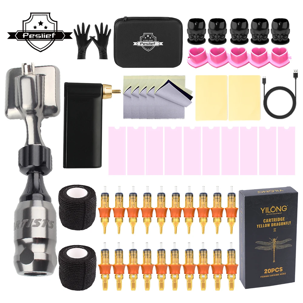 Yilong Tattoo Supplies Rotary Tattoo Kit Machine High Quality Professional Manufacture Rotary Pen Type Body Tattoo Machine
Yilong Tattoo Supplies Rotary Tattoo Kit Machine High Quality Professional Manufacture Rotary Pen Type Body Tattoo Machine