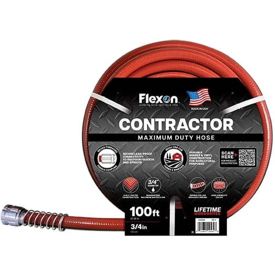 3 4IN 100FT Contractor Garden Hose
3 4IN 100FT Contractor Garden Hose