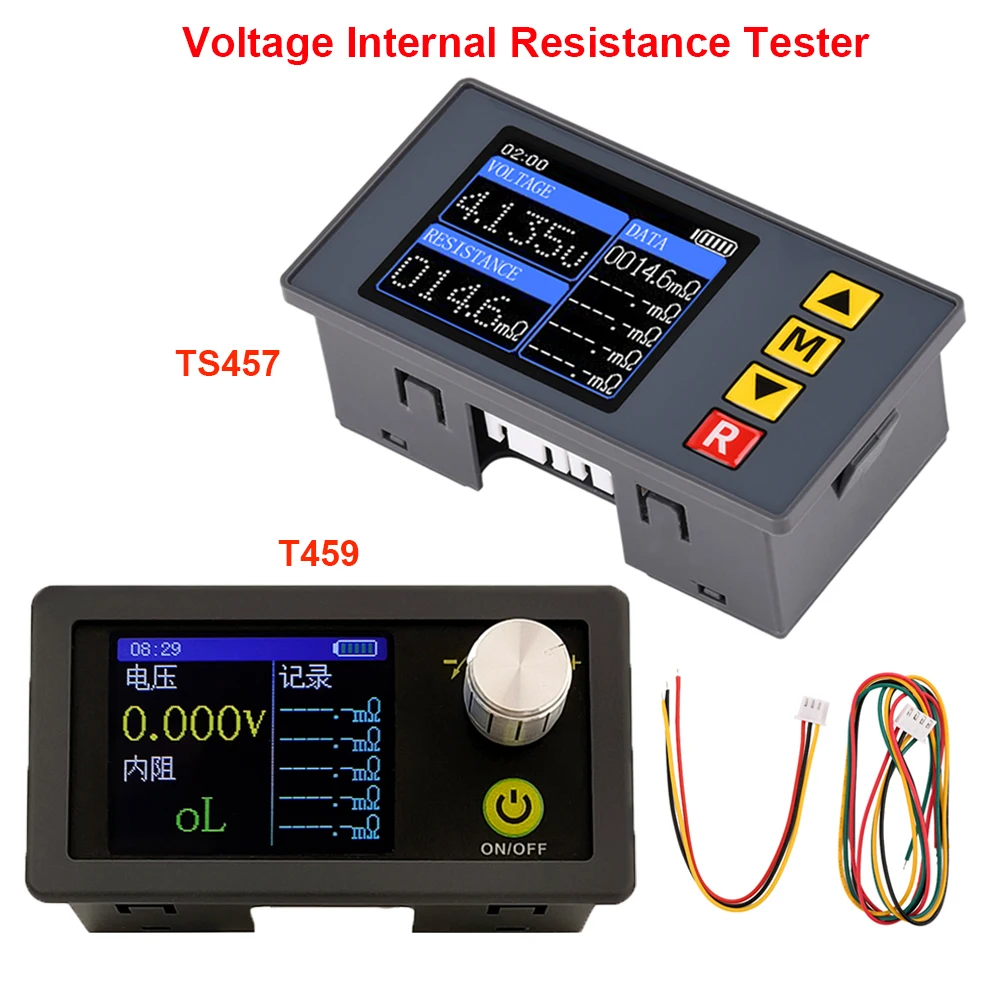 TS457 T459 DC 5V Voltage Internal Resistance Tester 4-Wire AC Method High-Precision Lithium Battery Electronic Load Detector
TS457 T459 DC 5V Voltage Internal Resistance Tester 4-Wire AC Method High-Precision Lithium Battery Electronic Load Detector