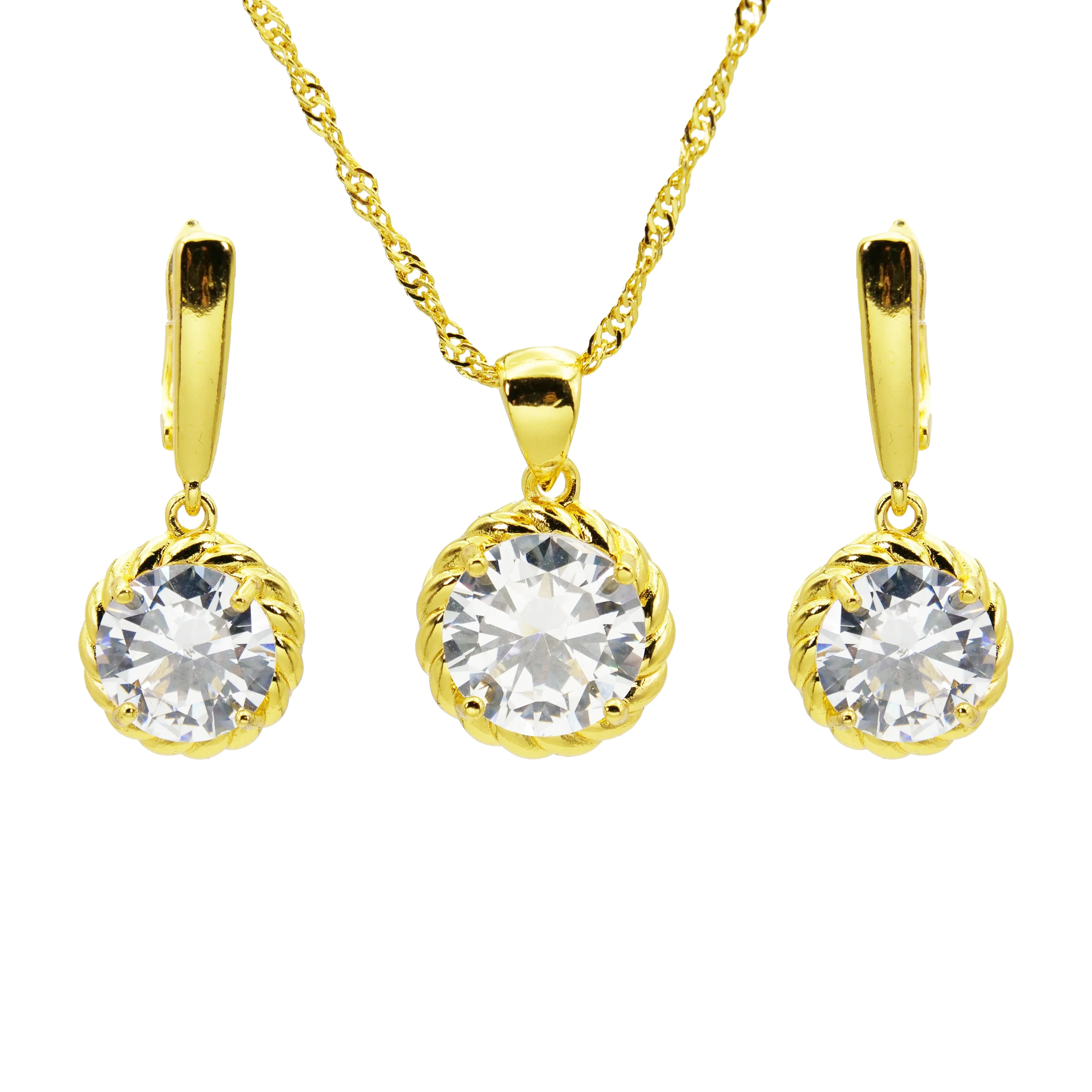 Premium sense White Vortex Zircon High quality Brass plated 18k gold Necklace Earrings Set earrings and necklaces
Premium sense White Vortex Zircon High quality Brass plated 18k gold Necklace Earrings Set earrings and necklaces