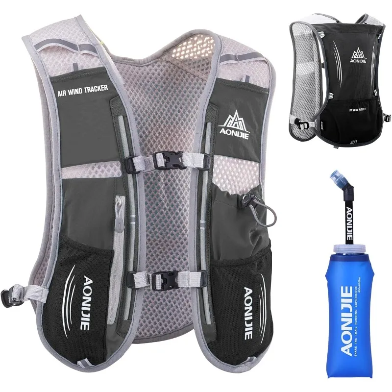 Hydration Running Vest Backpack Pack 5L 5.5L for Women and Men Jogging Trail Race Marathon Cycling Hiking
Hydration Running Vest Backpack Pack 5L 5.5L for Women and Men Jogging Trail Race Marathon Cycling Hiking