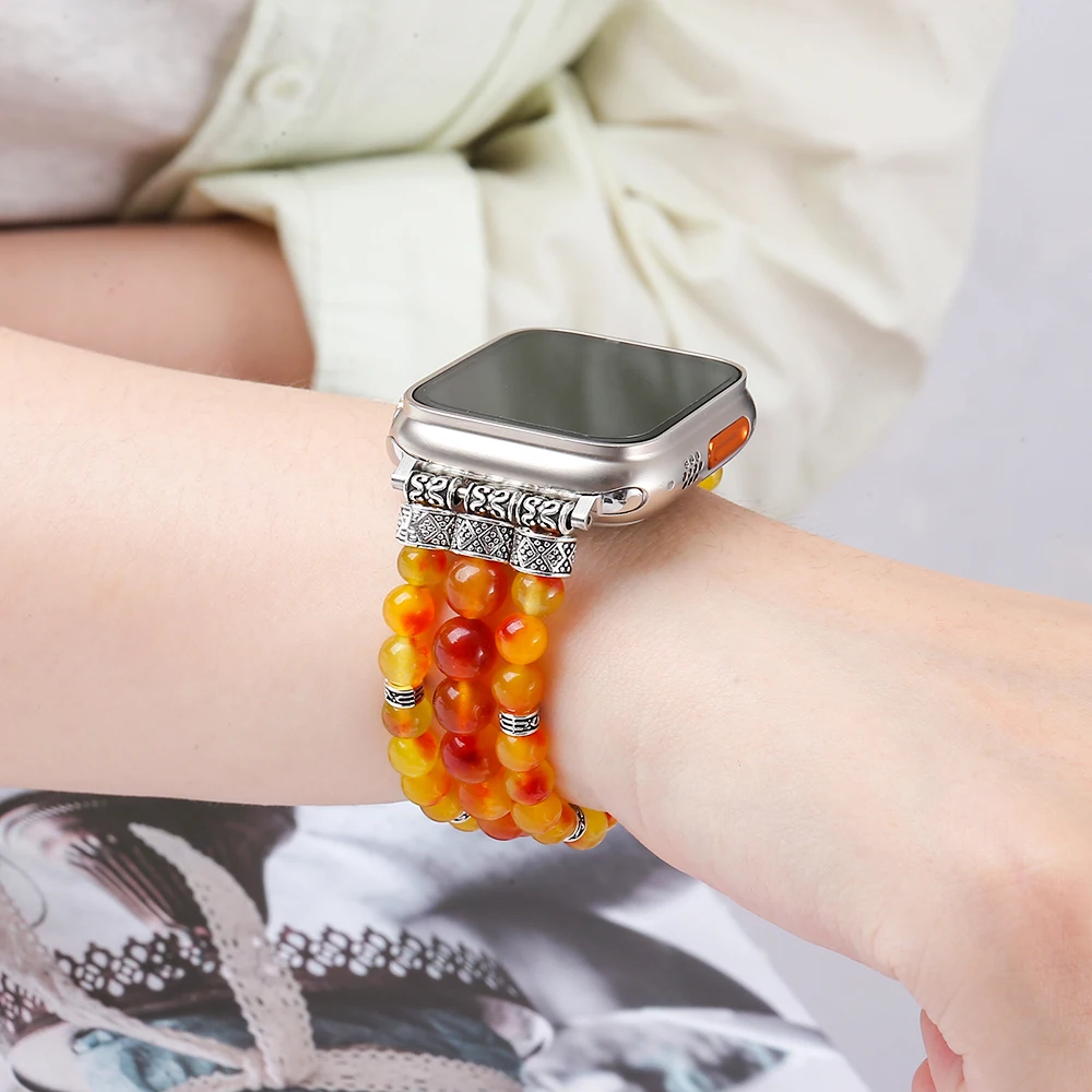 Beaded Natural Stone StretchySmartwatch Bands Fashion Bohemian Watch Strap Chakra Energy Watch Bands
Beaded Natural Stone StretchySmartwatch Bands Fashion Bohemian Watch Strap Chakra Energy Watch Bands