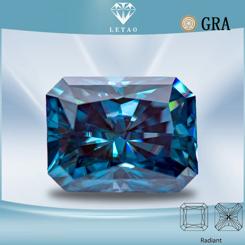 Moissanite Stone Sapphire Blue Color Radiant Cut Lab Grown Diamond for Charms Jewelry Rings Earrings Making with GRA Certificate
Moissanite Stone Sapphire Blue Color Radiant Cut Lab Grown Diamond for Charms Jewelry Rings Earrings Making with GRA Certificate