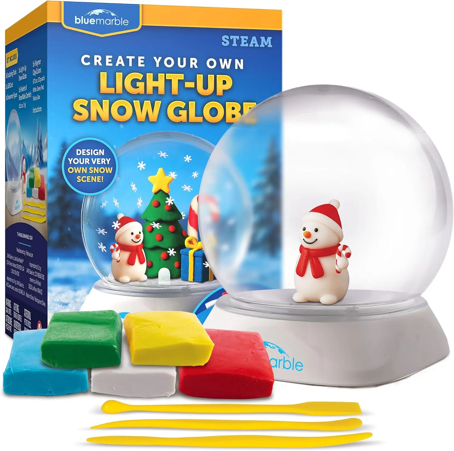 Light-Up Christmas Snow Globe Kit for Kids - Create a Holiday Scene with Clay, Snowflake Confetti & Snowman Figure, DIY Craft
Light-Up Christmas Snow Globe Kit for Kids - Create a Holiday Scene with Clay, Snowflake Confetti & Snowman Figure, DIY Craft