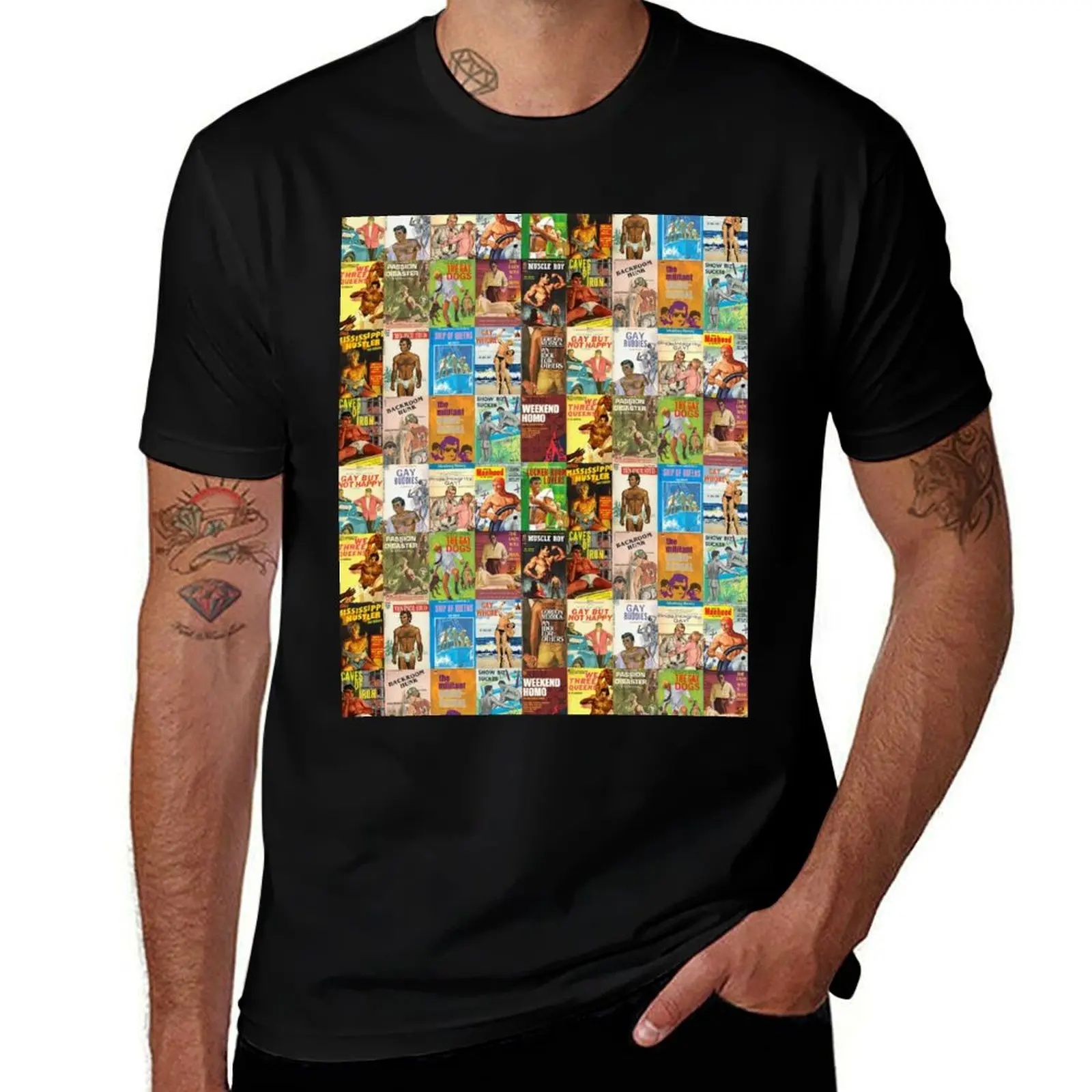 Vintage Gay Pulp Fiction Collage T-Shirt quick drying summer tops T-shirts man tees mens vintage t shirts
Vintage Gay Pulp Fiction Collage T-Shirt quick drying summer tops T-shirts man tees mens vintage t shirts