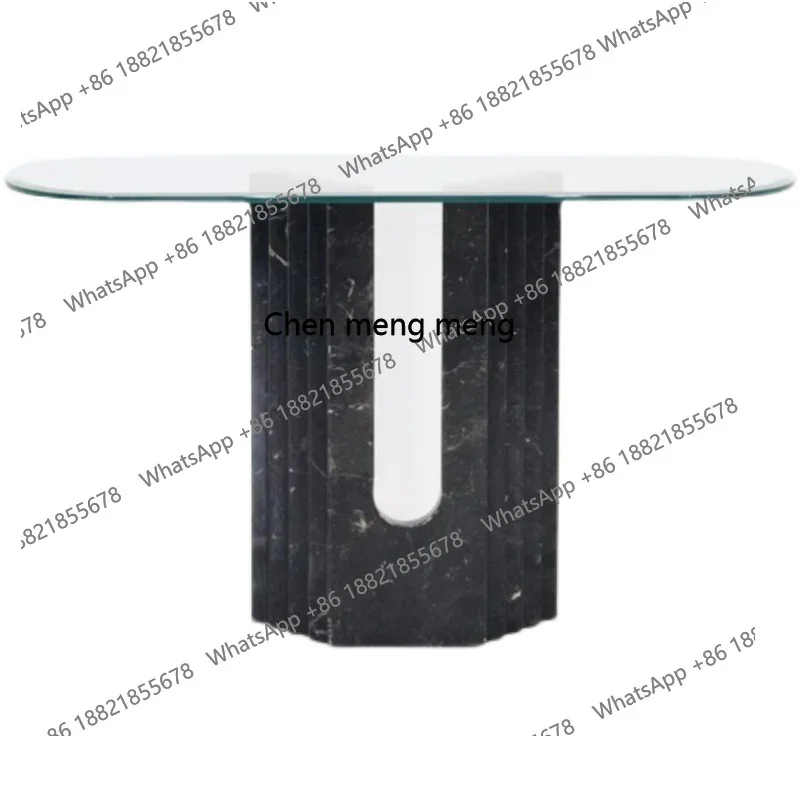 X Modern and simple, marble entrance table against the wall, tempered glass against the wall, narrow side table
X Modern and simple, marble entrance table against the wall, tempered glass against the wall, narrow side table