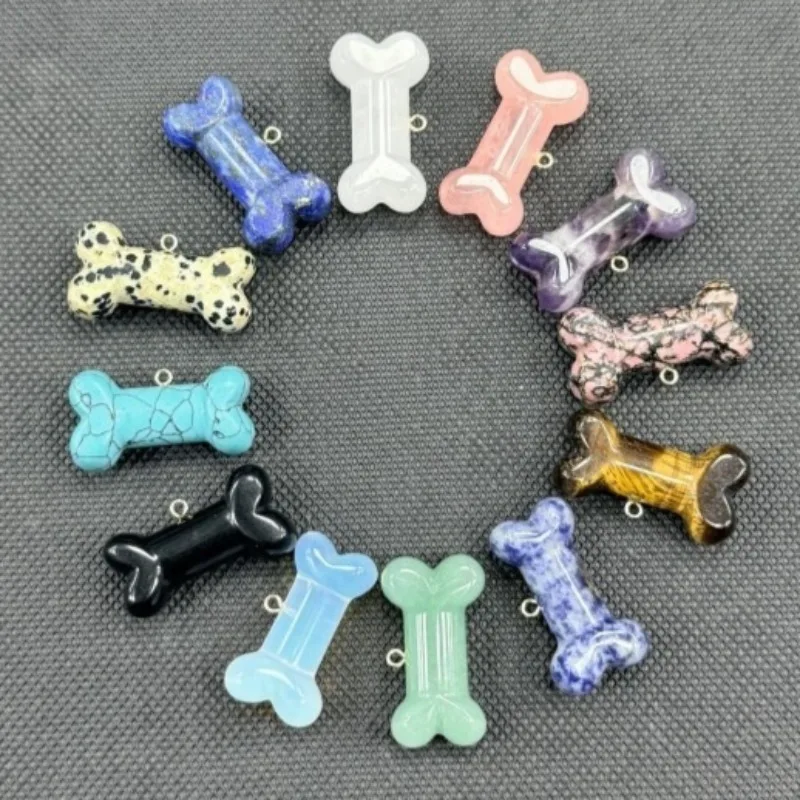 10pcs Natural Stone Crafts Dog Bone Shape Pendant Crystal Carvings Statue Healing Gemstone DIY Jewelry Ornament Pet Decoration
10pcs Natural Stone Crafts Dog Bone Shape Pendant Crystal Carvings Statue Healing Gemstone DIY Jewelry Ornament Pet Decoration