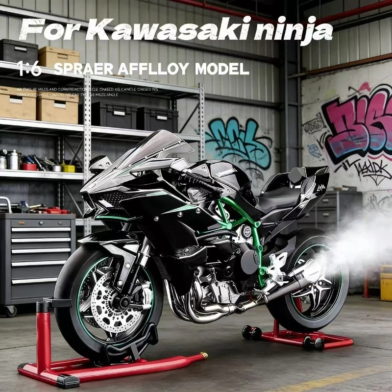 FOR Kawasaki Ninja H2R 1:6 Spray Alloy Die-Cast Moto Model - Realistic Collectible Display Model Sound And Light Gift for Boys 7
FOR Kawasaki Ninja H2R 1:6 Spray Alloy Die-Cast Moto Model - Realistic Collectible Display Model Sound And Light Gift for Boys 7