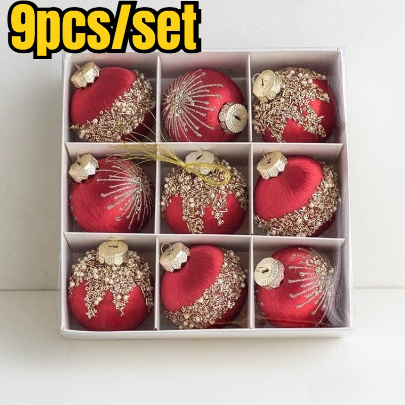 9Pcs/set Christmas ball decoration pendant, festive atmosphere Christmas tree decoration pendant 8cm lantern ball decoration
9Pcs/set Christmas ball decoration pendant, festive atmosphere Christmas tree decoration pendant 8cm lantern ball decoration