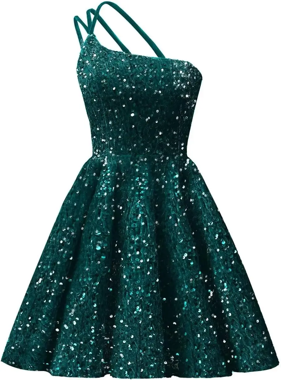 One Shoulder Sequin Homecoming Dresses for Teens Short Prom Dress Sparkly A-Line Formal Cocktail Party Gown Graduation Dress
One Shoulder Sequin Homecoming Dresses for Teens Short Prom Dress Sparkly A-Line Formal Cocktail Party Gown Graduation Dress