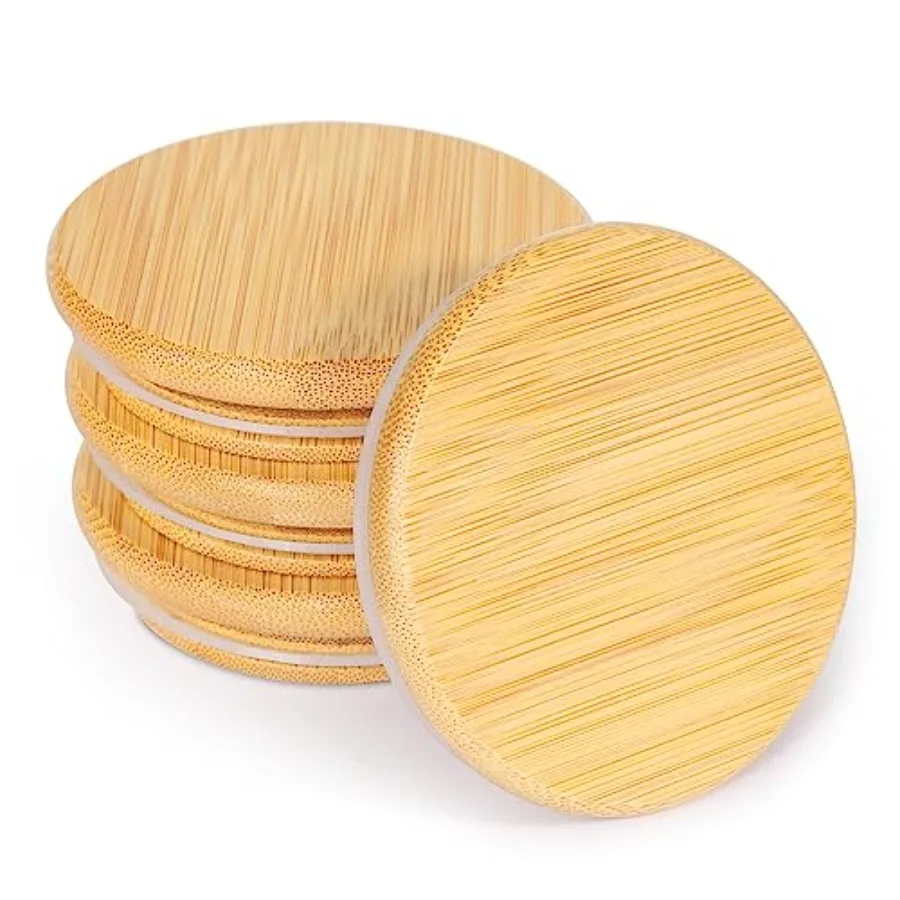 4 Pack Regular Mouth Bamboo Mason Jar Lids Wooden Ball Jar Lids with tight Silicone Seal Perfect for Dry food Storage. -Regular
4 Pack Regular Mouth Bamboo Mason Jar Lids Wooden Ball Jar Lids with tight Silicone Seal Perfect for Dry food Storage. -Regular