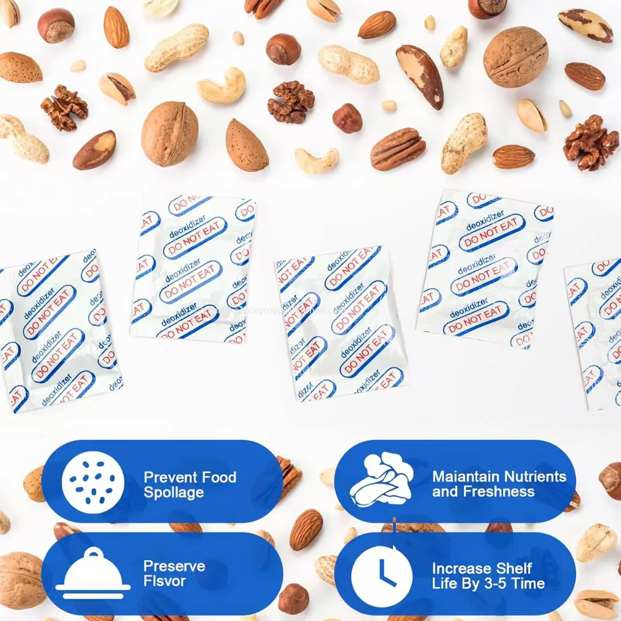 Oxygen Absorbers For Food Absorption Desiccant Deoxidizing Oxygen Scavenger Catalys Deoxidizer For Home Storage Container
Oxygen Absorbers For Food Absorption Desiccant Deoxidizing Oxygen Scavenger Catalys Deoxidizer For Home Storage Container