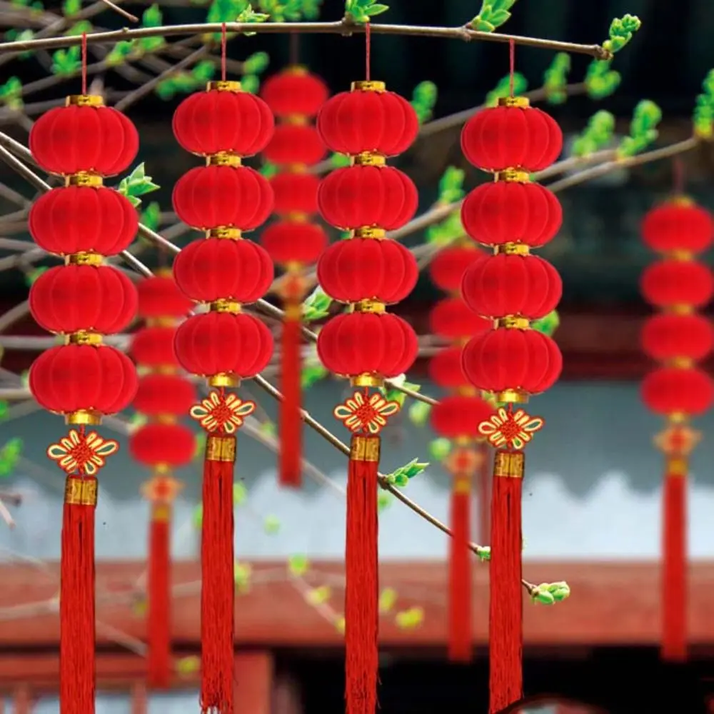 With Chinese Knot Spring Festival Lantern String Small Size Tasseled Flocking Red Lanterns Plastic DIY Hanging Lantern Tree
With Chinese Knot Spring Festival Lantern String Small Size Tasseled Flocking Red Lanterns Plastic DIY Hanging Lantern Tree