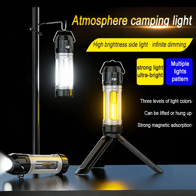 Outdoor LED camping light Super Long Battery Life LED Camping Multifunctional RechargeableHiking Atmosphere Lamp Flashlight
Outdoor LED camping light Super Long Battery Life LED Camping Multifunctional RechargeableHiking Atmosphere Lamp Flashlight
