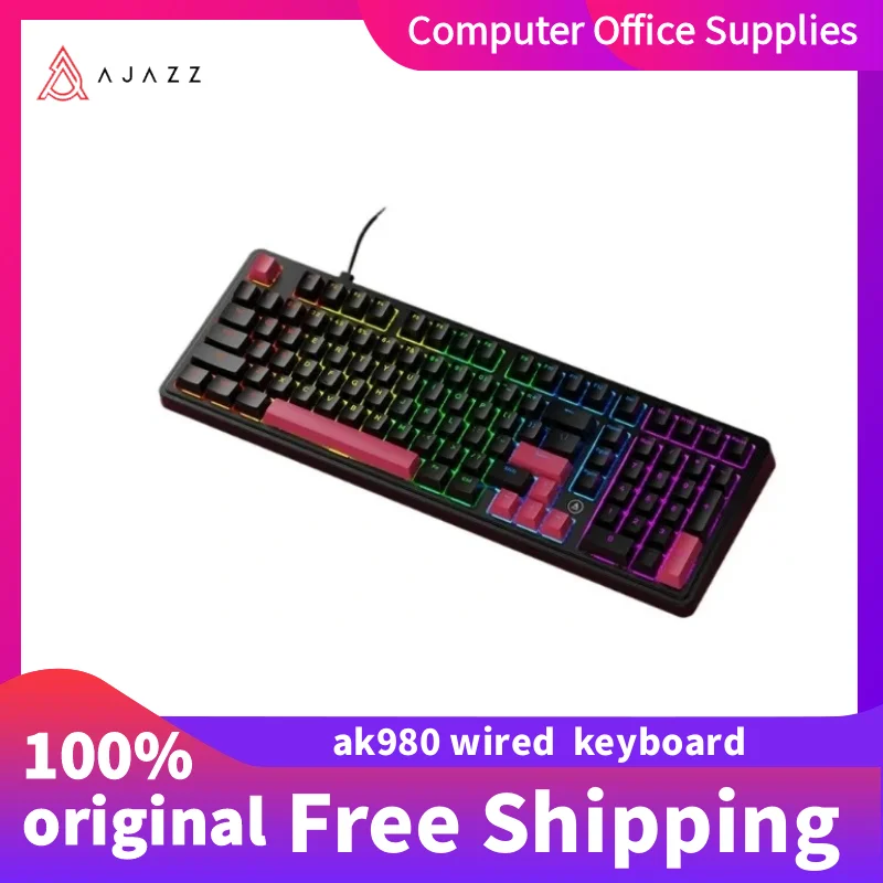 New AJAZZ AK980 Wired Mechanical Keyboard Full-Function Hot-Swap Non-Conflicting RGB Gaming Keyboard Competitive Gaming
New AJAZZ AK980 Wired Mechanical Keyboard Full-Function Hot-Swap Non-Conflicting RGB Gaming Keyboard Competitive Gaming