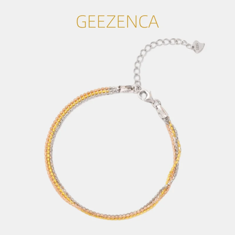 GEEZENCA настоящее серебро 925 пробы трехцветный трехничный многослойный браслет-цепочка женские итальянские ювелирные изделия модный изящный браслет 17 см
GEEZENCA настоящее серебро 925 пробы трехцветный трехничный многослойный браслет-цепочка женские итальянские ювелирные изделия модный изящный браслет 17 см