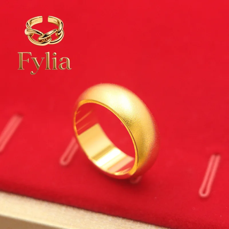 Fylia Jewelry Luxury 24K 9999 Pure Gold real gold Sandblasted closed finger ring for men and women
Fylia Jewelry Luxury 24K 9999 Pure Gold real gold Sandblasted closed finger ring for men and women