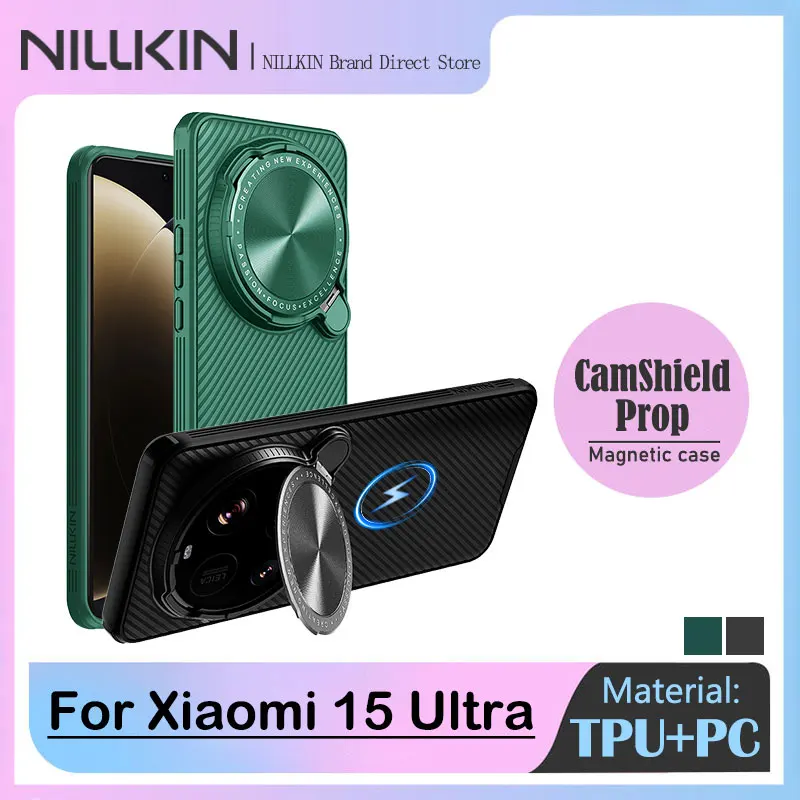 NILLKIN Magnetic Case for Xiaomi Mi 15 Ultra, Camera lens cover bracket, 360° Full Protection Flip Cover Shell with Kickstand
NILLKIN Magnetic Case for Xiaomi Mi 15 Ultra, Camera lens cover bracket, 360° Full Protection Flip Cover Shell with Kickstand