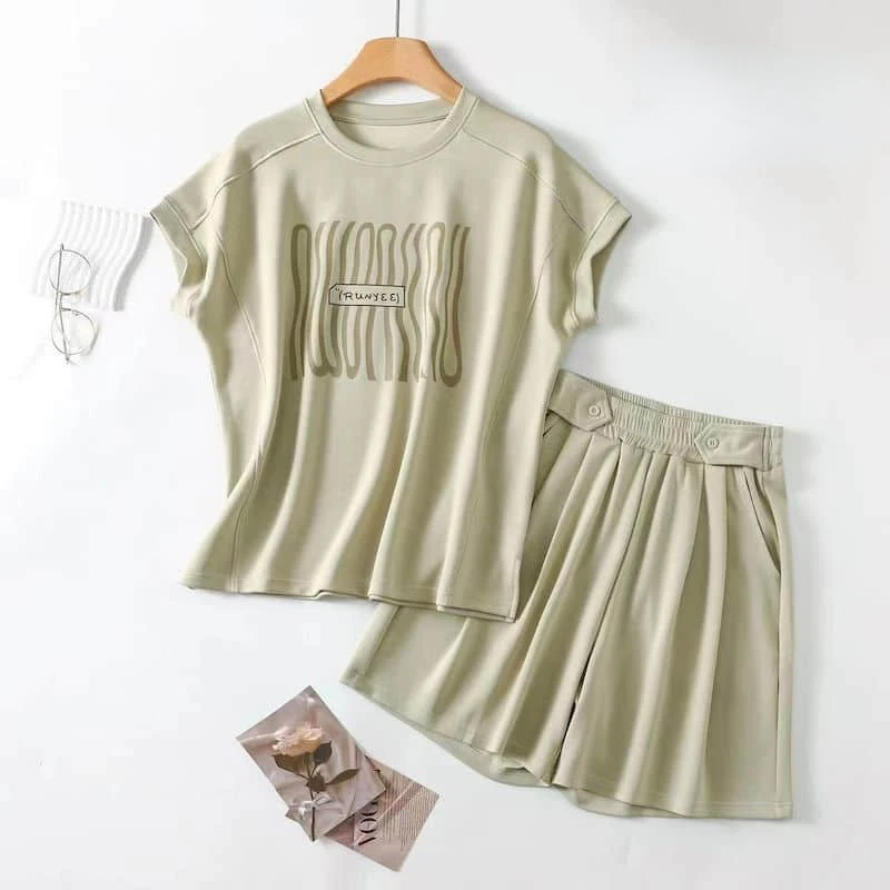 Shorts Sets Loose Sleeveless Printed O-neck T-shirts and Solid Wide Leg Pants Korean Style Two Piece Sets Casual Women Clothing
Shorts Sets Loose Sleeveless Printed O-neck T-shirts and Solid Wide Leg Pants Korean Style Two Piece Sets Casual Women Clothing