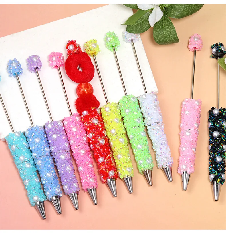 New Love Pearl Full Diamond Bead Pen DIY Bead Multi Color Ballpoint Pen Ins Advanced Student Stationery Accessories
New Love Pearl Full Diamond Bead Pen DIY Bead Multi Color Ballpoint Pen Ins Advanced Student Stationery Accessories