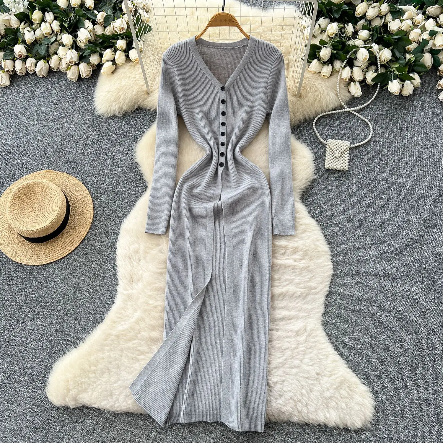 Women Long Dress Knit Dresses High Waist Vestidos Y2k Streetwear Slim Fit V Neck Full Sleeve Elegant Splice Party Night Work
Women Long Dress Knit Dresses High Waist Vestidos Y2k Streetwear Slim Fit V Neck Full Sleeve Elegant Splice Party Night Work