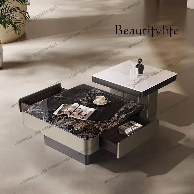 PModern minimalist black and white with generous coffee table with drawers Home minimalist square coffee table
PModern minimalist black and white with generous coffee table with drawers Home minimalist square coffee table