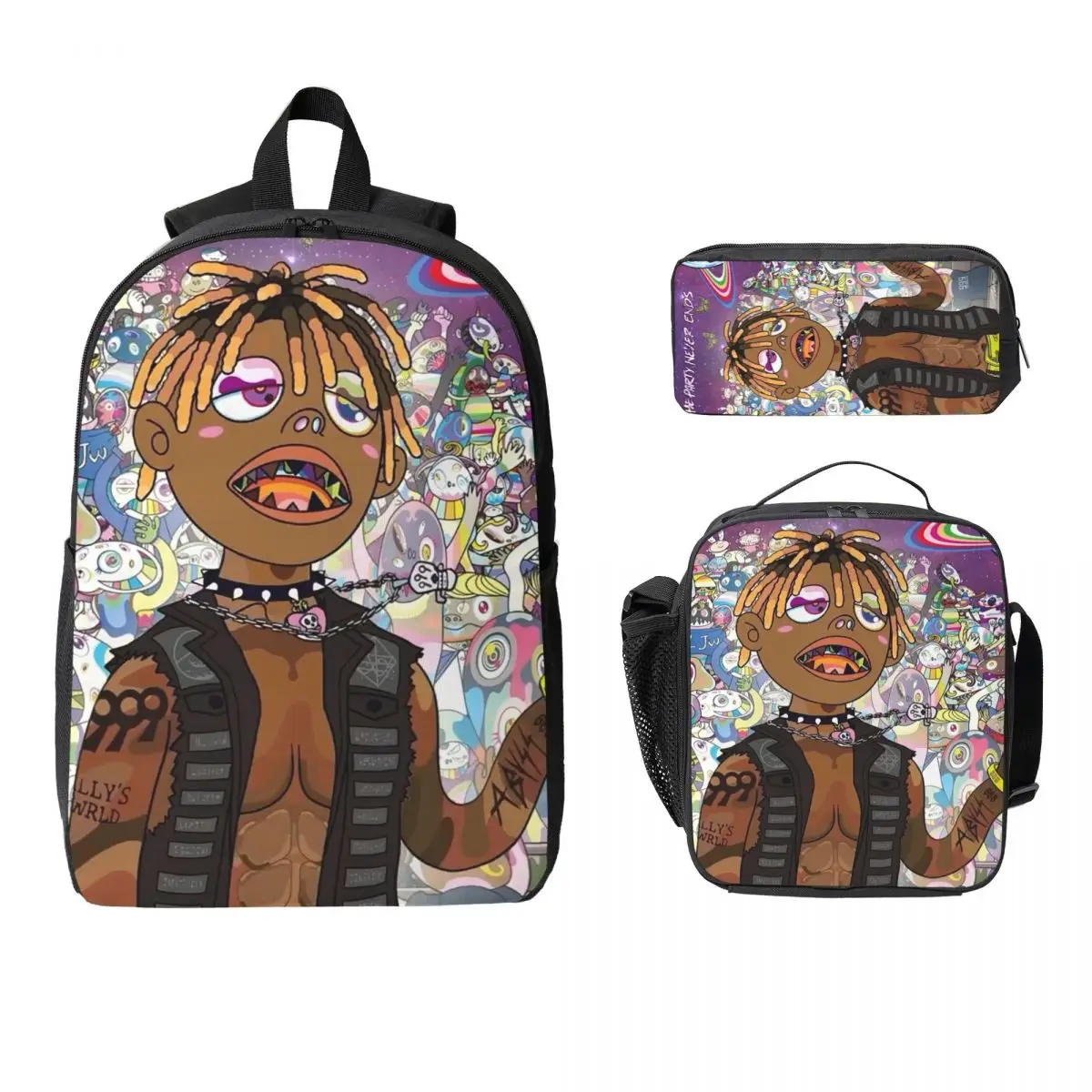 Juice Wrld The Party Never Ends Backpack Boys Girls BookBag School Bag Laptop Shoulder Bags 3ps Insulated Lunch Bag Pencil Case
Juice Wrld The Party Never Ends Backpack Boys Girls BookBag School Bag Laptop Shoulder Bags 3ps Insulated Lunch Bag Pencil Case