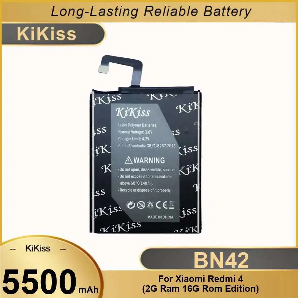 For Xiaomi Redmi 4 2G Ram 16G Rom Edition Mobile Phone Battery BN42 Lightweight 5500Mah
For Xiaomi Redmi 4 2G Ram 16G Rom Edition Mobile Phone Battery BN42 Lightweight 5500Mah