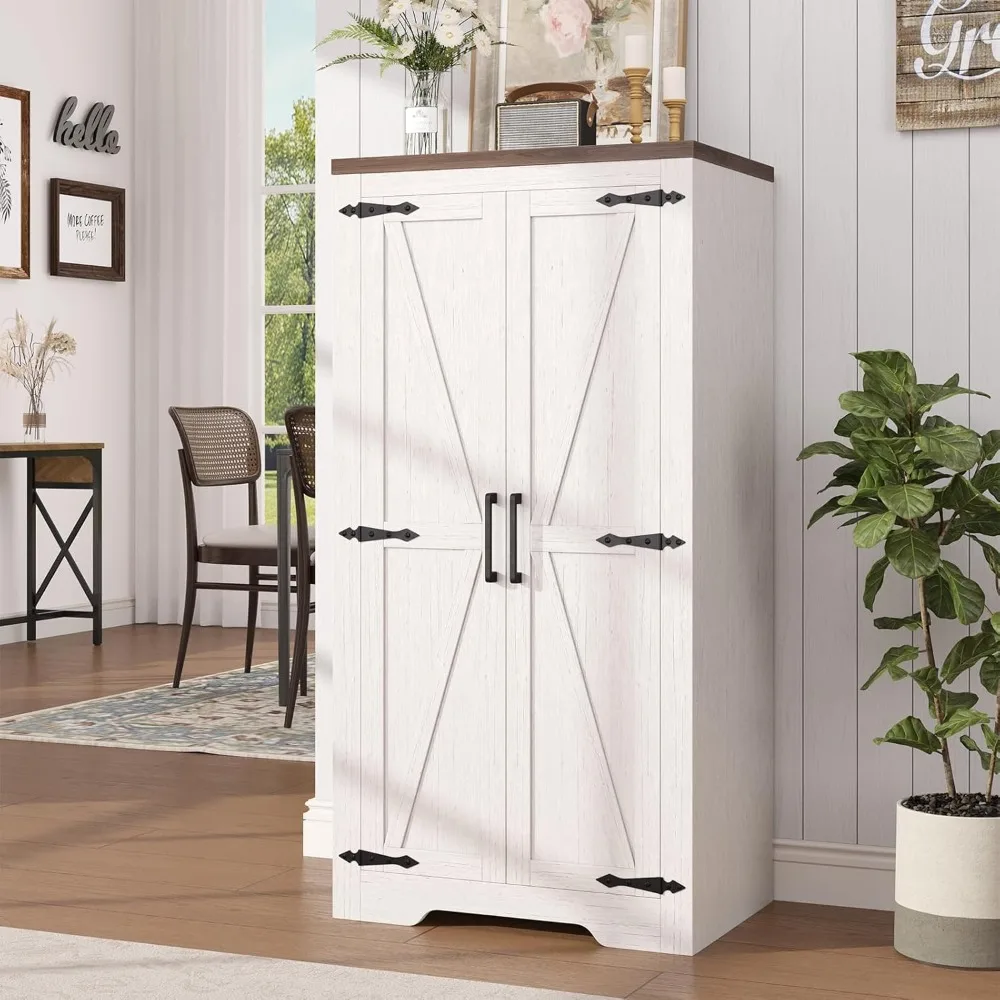 47" kitchen pantry cabinet, farmhouse storage cabinet with barn doors and adjustable shelves, freestanding kitchen hutch,wood cu
47" kitchen pantry cabinet, farmhouse storage cabinet with barn doors and adjustable shelves, freestanding kitchen hutch,wood cu