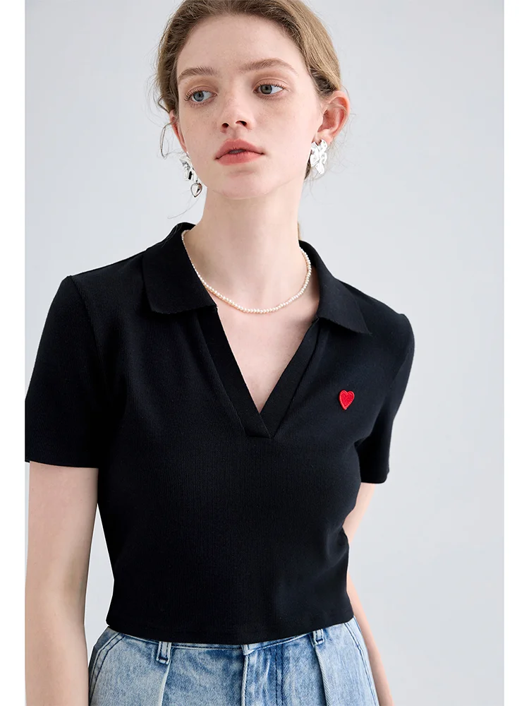 MOLAN Summer Women T-Shirt Design Heart Crop Fashion Short Sleeve V Neck Ladies Fashion Casual Tee Shirt Street Wear Female Top
MOLAN Summer Women T-Shirt Design Heart Crop Fashion Short Sleeve V Neck Ladies Fashion Casual Tee Shirt Street Wear Female Top