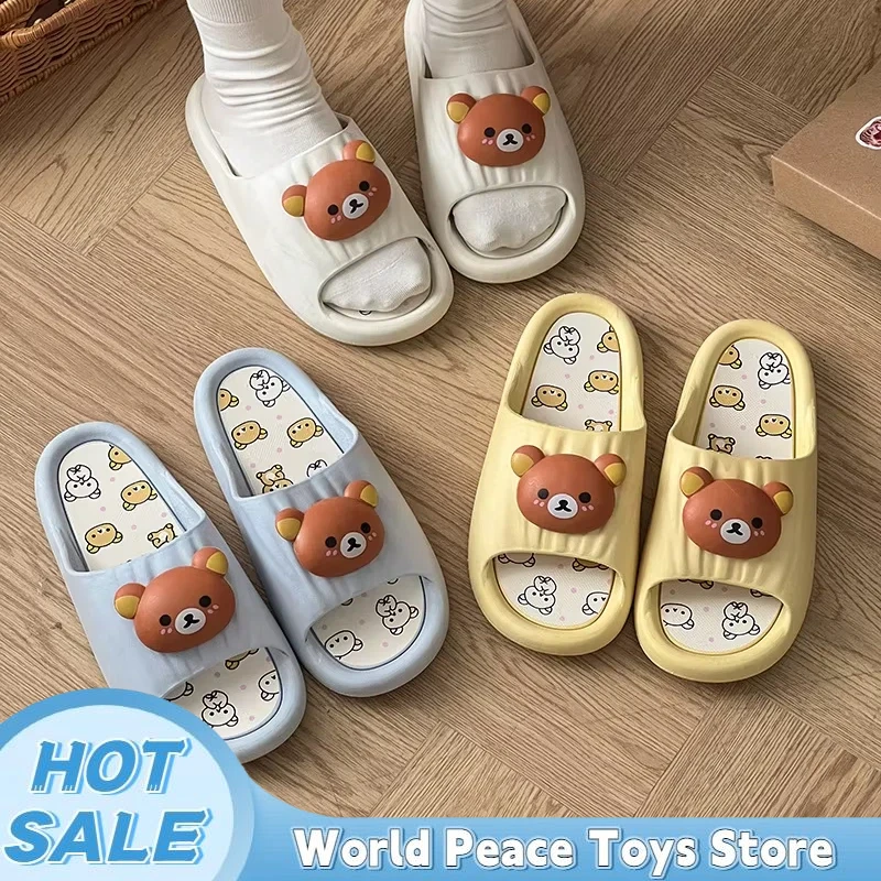 Kawaii Rilakkuma Slippers Cartoon Cute Slippery Slippers Eva Soft Sole Open Toe Girls Summer Indoor Outdoor Home Bathroom Shoes
Kawaii Rilakkuma Slippers Cartoon Cute Slippery Slippers Eva Soft Sole Open Toe Girls Summer Indoor Outdoor Home Bathroom Shoes