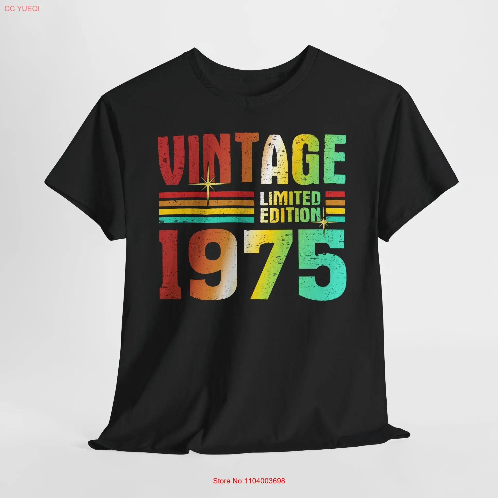 50th Birthday Vintage Retro Limited Edition Born 1975 T Shirt long or short sleeves
50th Birthday Vintage Retro Limited Edition Born 1975 T Shirt long or short sleeves