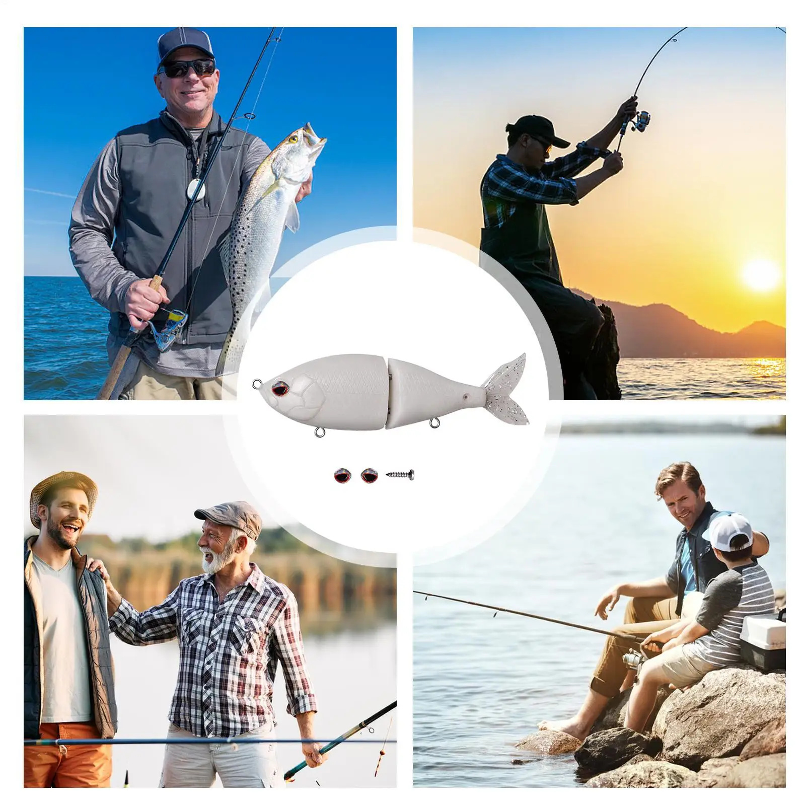 Fishing Lures Realistic Fish Gear Swimbait Fishing Bass Lures For Trout Catfish Saltwater Freshwater Shore Pier River Stream
Fishing Lures Realistic Fish Gear Swimbait Fishing Bass Lures For Trout Catfish Saltwater Freshwater Shore Pier River Stream