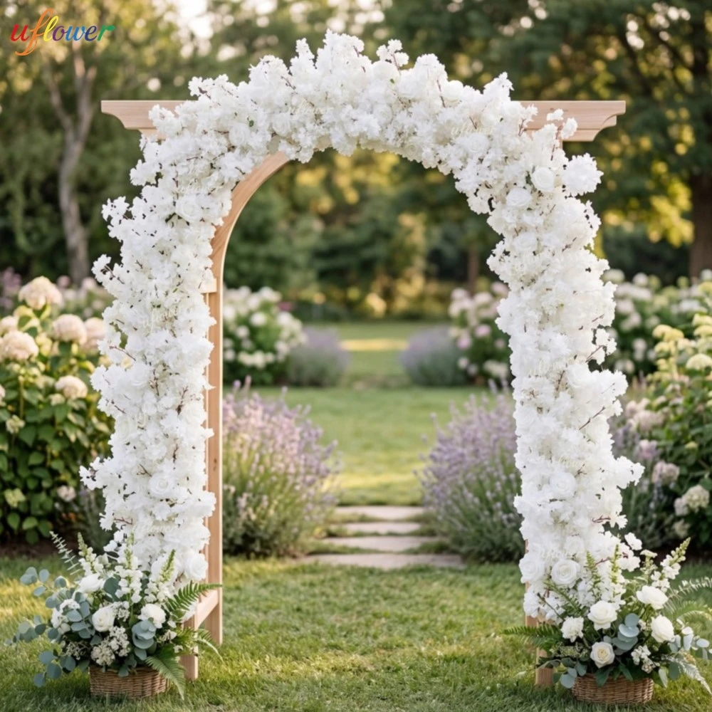 Customized Silk Wedding Backdrop Flower White Cherry Blossoms Rose Artificial Flowers Row for Party Home Table Centerpiece Decor
Customized Silk Wedding Backdrop Flower White Cherry Blossoms Rose Artificial Flowers Row for Party Home Table Centerpiece Decor