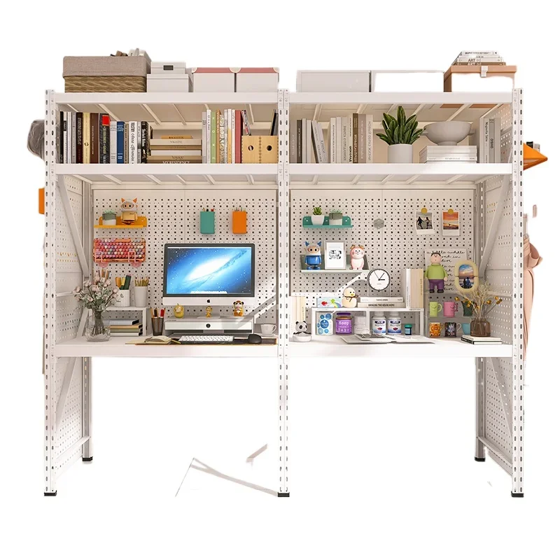 White hole board desk computer desk storage rack
White hole board desk computer desk storage rack