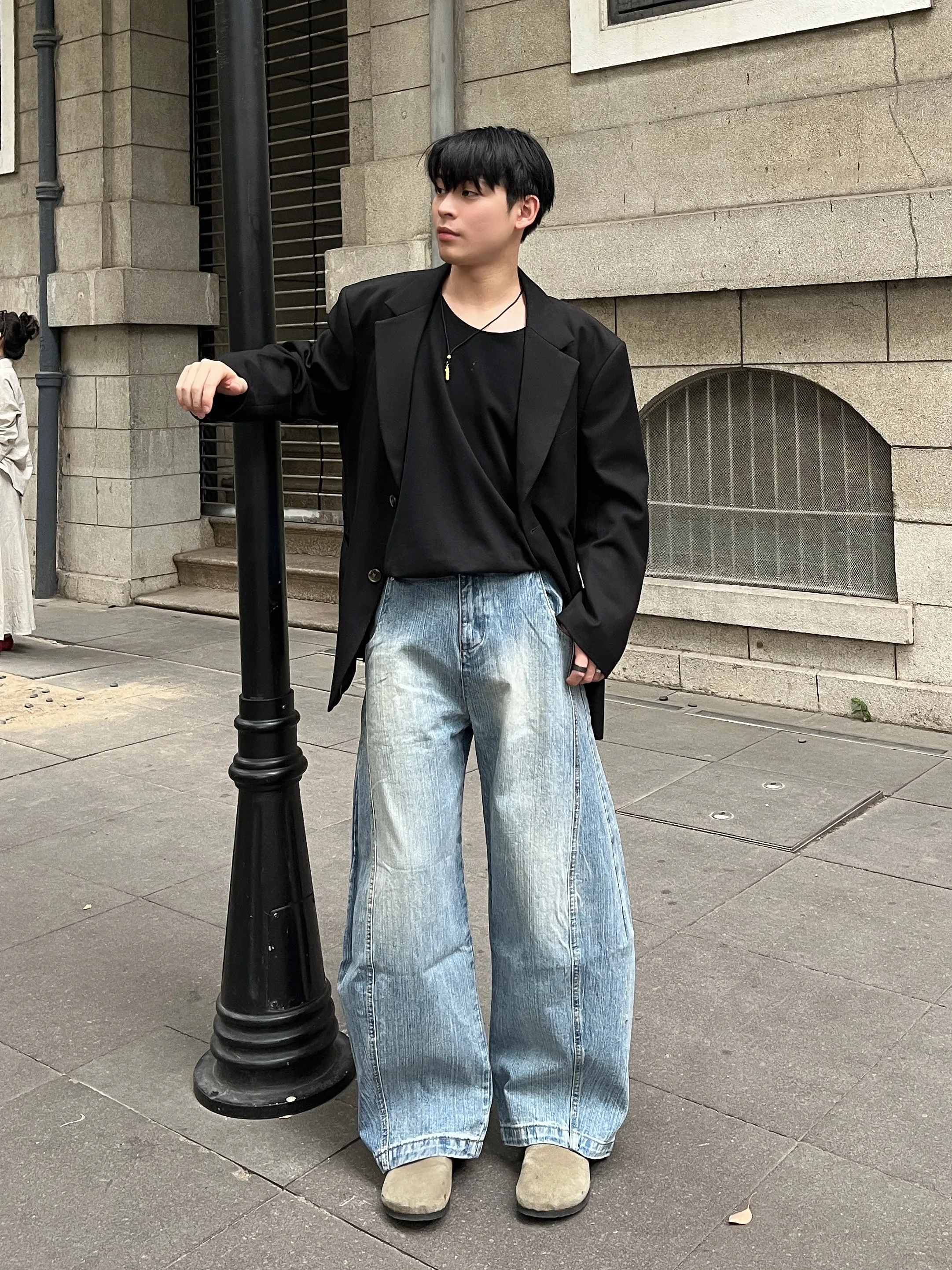 JXGOGLOBAL Американские джинсы с бамбуковым бутоном в стиле ретро, свободный крой CleanFit для мужчин и женщин, повседневная одежда
JXGOGLOBAL Американские джинсы с бамбуковым бутоном в стиле ретро, свободный крой CleanFit для мужчин и женщин, повседневная одежда