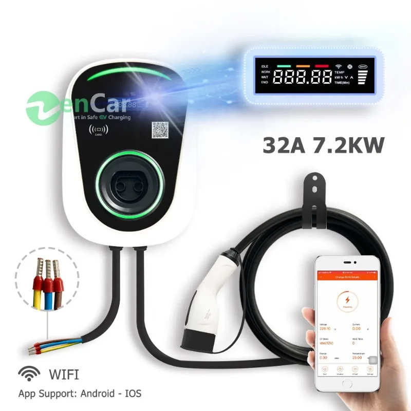 DUOSIDA wallbox 32A 7.2 кВт Тип 2 ev зарядная станция для электромобиля с Wi-Fi RFID-картами
DUOSIDA wallbox 32A 7.2 кВт Тип 2 ev зарядная станция для электромобиля с Wi-Fi RFID-картами