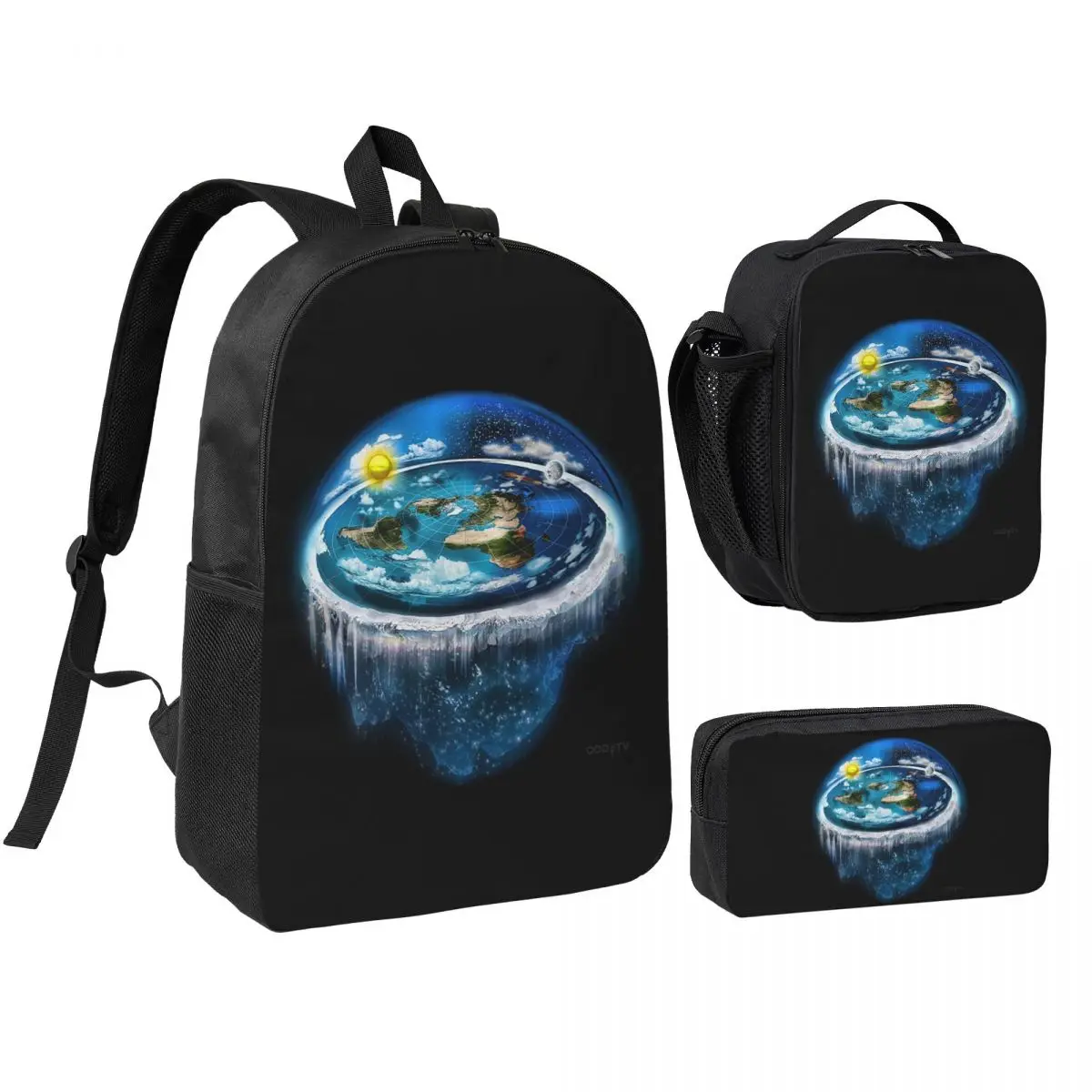 Flat Earth With Dome A Backpack Student Boys Girls BookBag School Bag Shoulder Bags 3ps Insulated Lunch Bag Pencil Case
Flat Earth With Dome A Backpack Student Boys Girls BookBag School Bag Shoulder Bags 3ps Insulated Lunch Bag Pencil Case