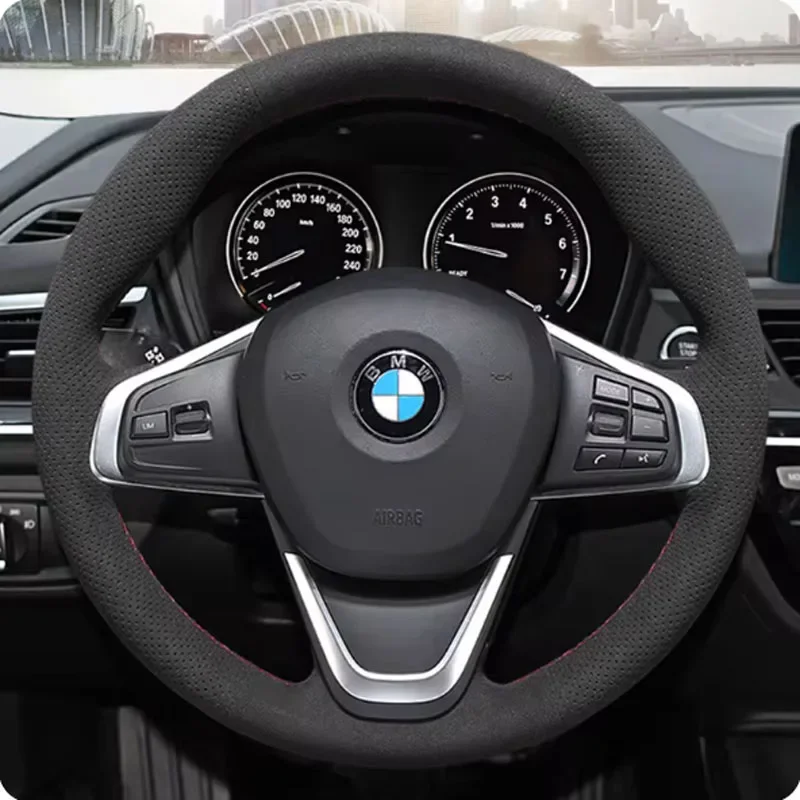 For BMW F45 F46 X1 F48 X2 F39 Car accessories DIY Hand Stitched black nonslip wear-resistant suede Car Steering Wheel Cover
For BMW F45 F46 X1 F48 X2 F39 Car accessories DIY Hand Stitched black nonslip wear-resistant suede Car Steering Wheel Cover