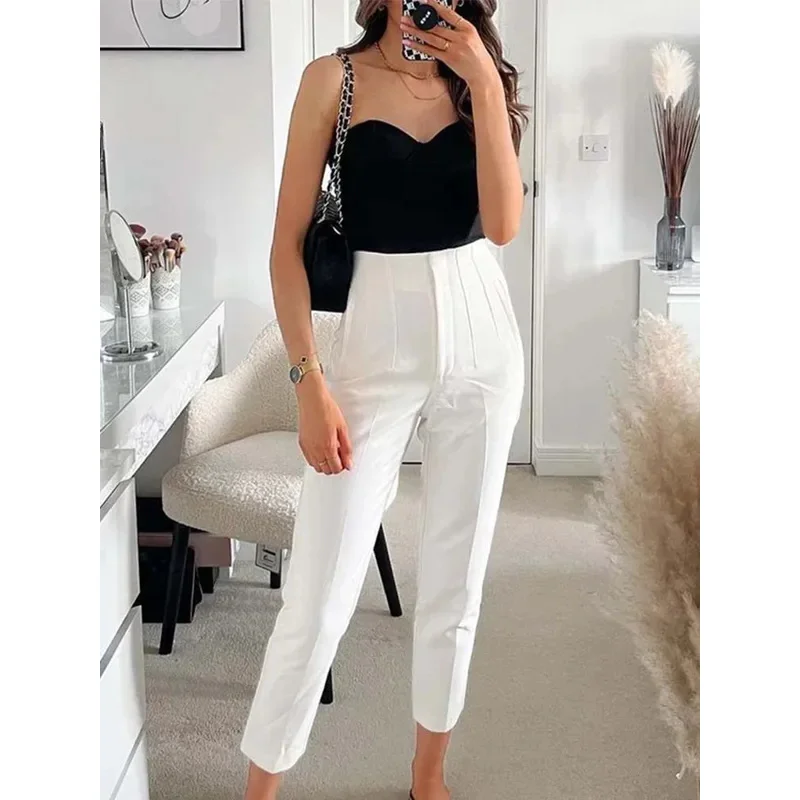 2024 Pencil Women Pants High Waist Pants for Women With Seam Detail Streetwear Woman Ankle Trousers Autumn Office Wear Pant
2024 Pencil Women Pants High Waist Pants for Women With Seam Detail Streetwear Woman Ankle Trousers Autumn Office Wear Pant
