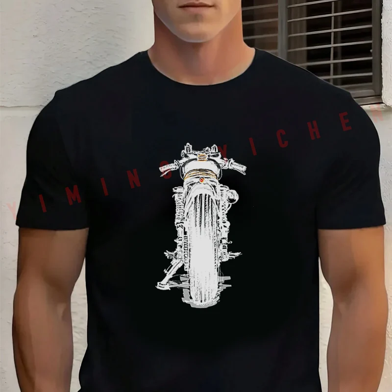 Men's Summer Cotton T-shirt Cafe Racer From Behind, Classic Motorcycle T Shirt Short Sleeved Casual Basic O-Neck Unisex Tops
Men's Summer Cotton T-shirt Cafe Racer From Behind, Classic Motorcycle T Shirt Short Sleeved Casual Basic O-Neck Unisex Tops