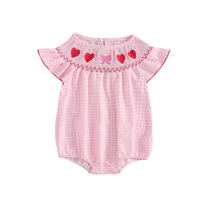 Newborn Baby Girl Valentines Day Outfit Heart Bubble Romper Embroidery Cute Smocked Baby Girl Clothes
Newborn Baby Girl Valentines Day Outfit Heart Bubble Romper Embroidery Cute Smocked Baby Girl Clothes