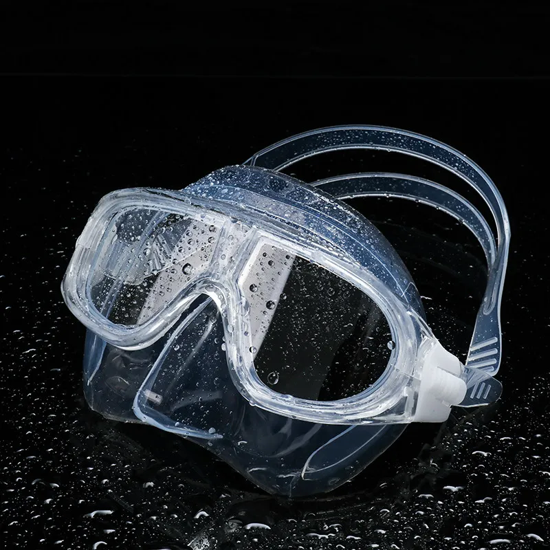 Transparent mermaid free diving mask high definition large frame anti-fog nose protection integrated anti-choking myopia mirror
Transparent mermaid free diving mask high definition large frame anti-fog nose protection integrated anti-choking myopia mirror