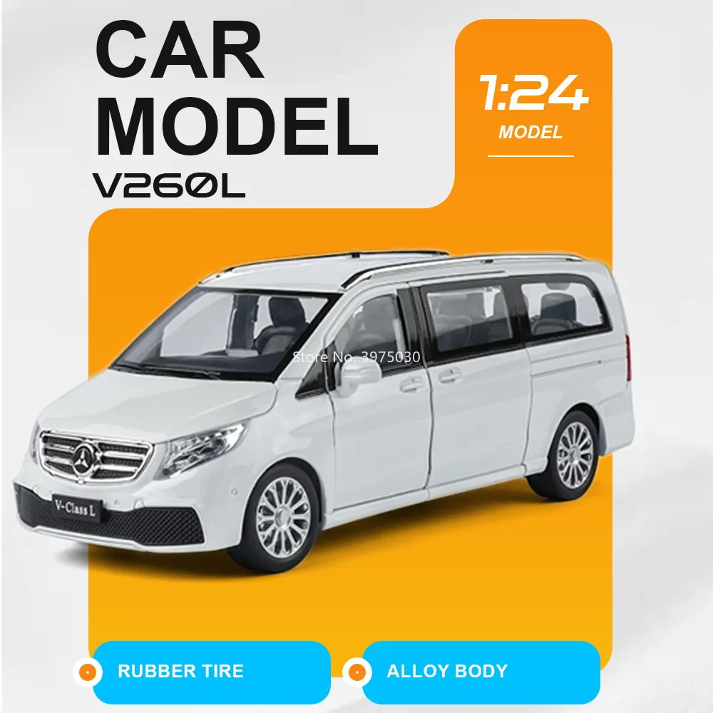 1:24 V260L Land Rover Rover Car Alloy Diecast Model Miniature Toys Doors Opened Rubber Tire Pull Back Vehices for Birthday Gifts
1:24 V260L Land Rover Rover Car Alloy Diecast Model Miniature Toys Doors Opened Rubber Tire Pull Back Vehices for Birthday Gifts