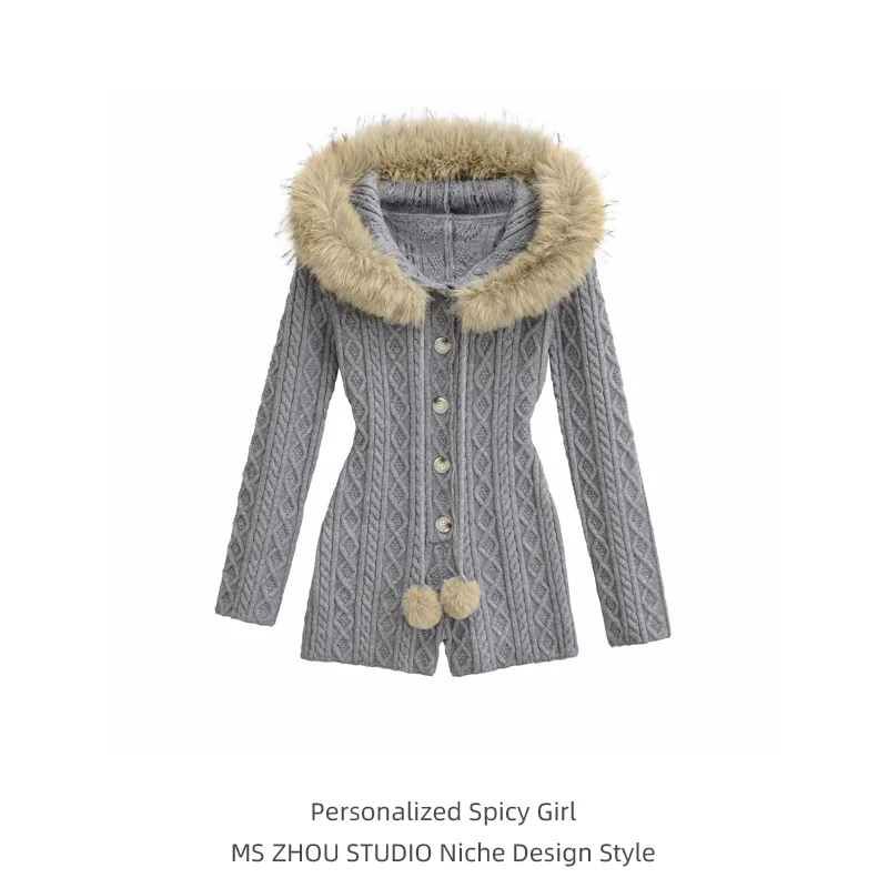 Ay Вязаный длинный комбинезон с меховым воротником, женский зимний комбинезон с шариковым украшением на талии, боди Spicy Girl Sle orts
Ay Вязаный длинный комбинезон с меховым воротником, женский зимний комбинезон с шариковым украшением на талии, боди Spicy Girl Sle orts