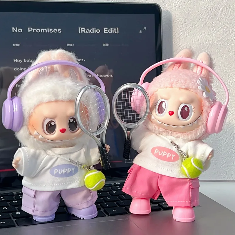 Labubu 1-3 Gen Outfits Purple/Pink T-Shirt Cargo Pants Set Tennis Bag Racket Purple Shoes/Headphones Labubu Doll Accessories
Labubu 1-3 Gen Outfits Purple/Pink T-Shirt Cargo Pants Set Tennis Bag Racket Purple Shoes/Headphones Labubu Doll Accessories