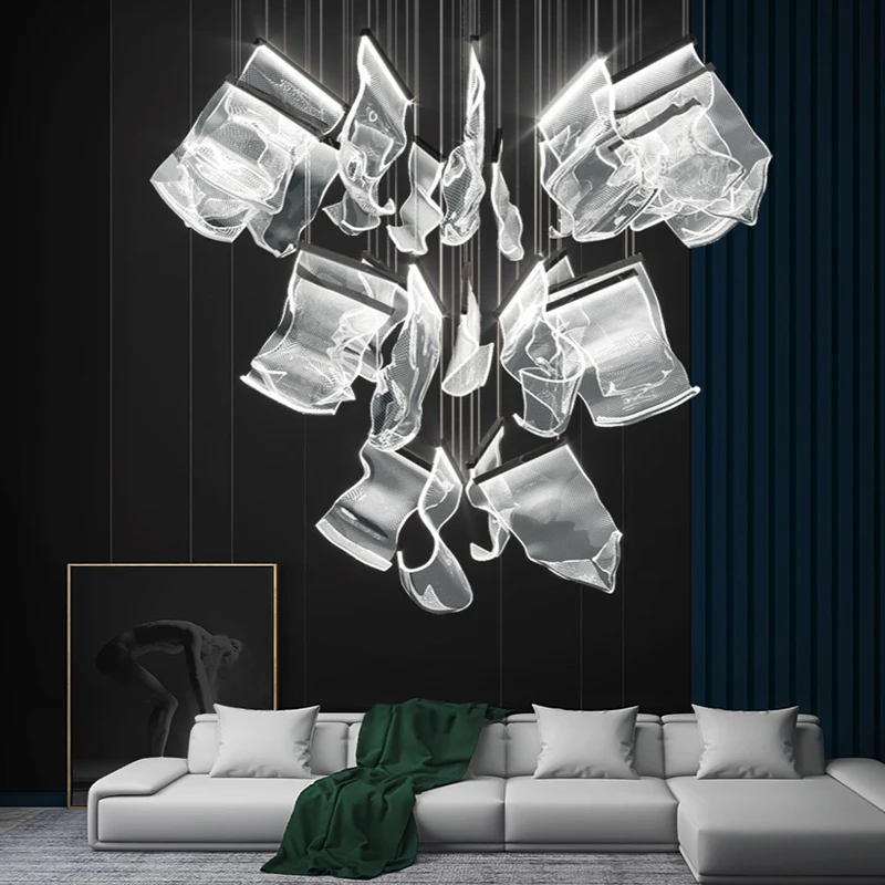 Modern Luxury Acrylic Led Pendant Light Living Dining Room Decor Chandelier Lighting Villa Stair Lamparas Hanging Lamp Luminaria
Modern Luxury Acrylic Led Pendant Light Living Dining Room Decor Chandelier Lighting Villa Stair Lamparas Hanging Lamp Luminaria