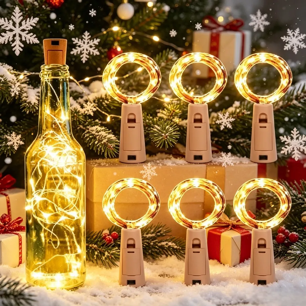 Copper Wire Lights String Bar LED String Lights Wine Bottle Cork 2M Christmas Decoration Led Lamp Bottle Fairy Lights Holiday
Copper Wire Lights String Bar LED String Lights Wine Bottle Cork 2M Christmas Decoration Led Lamp Bottle Fairy Lights Holiday